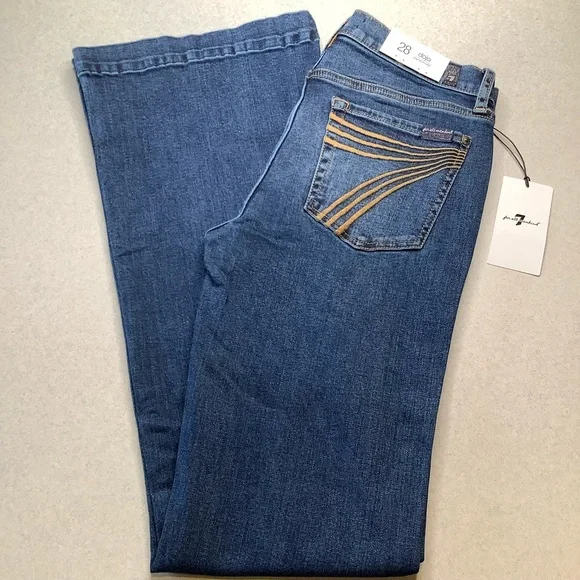 7 For All Mankind Jeans 28X34.5 Dojo In Queen NWT! - Picture 1 of 6
